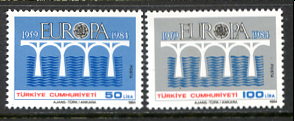 Afbeelding bij: Ver. Europa 1984 - Turkije Mi 2667-68 postfris (A)